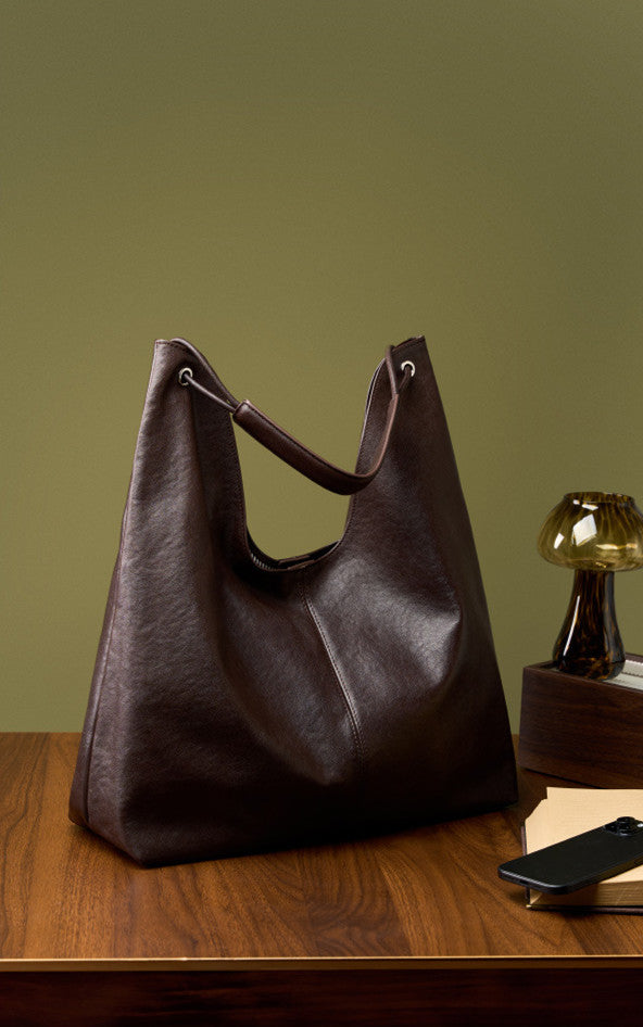 Durable Genuine Leather Fashion Tote for Work and Travel