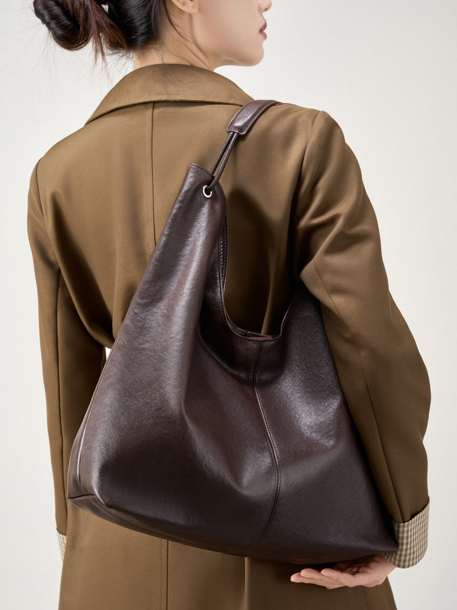 Lightweight Leather Commuter Bag for Office Use