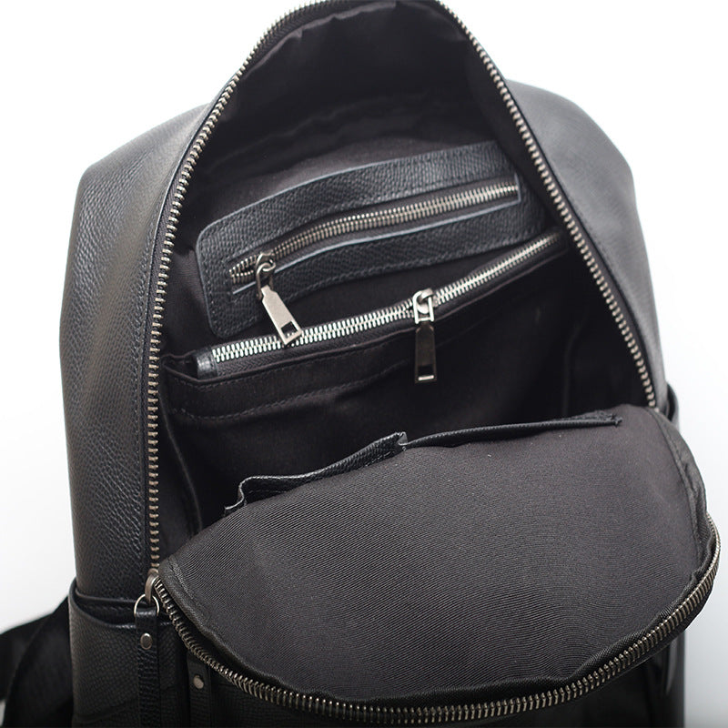 Classic Leather Commuter Backpack woyaza