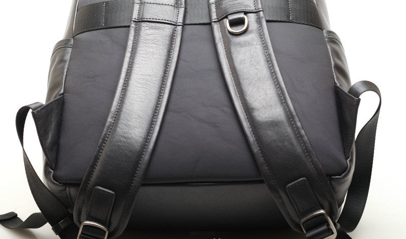 Time-honored Leather Men's Backpack Vast Capacity Woyaza