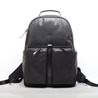 Distinguished Leather Men's Backpack Spacious Woyaza