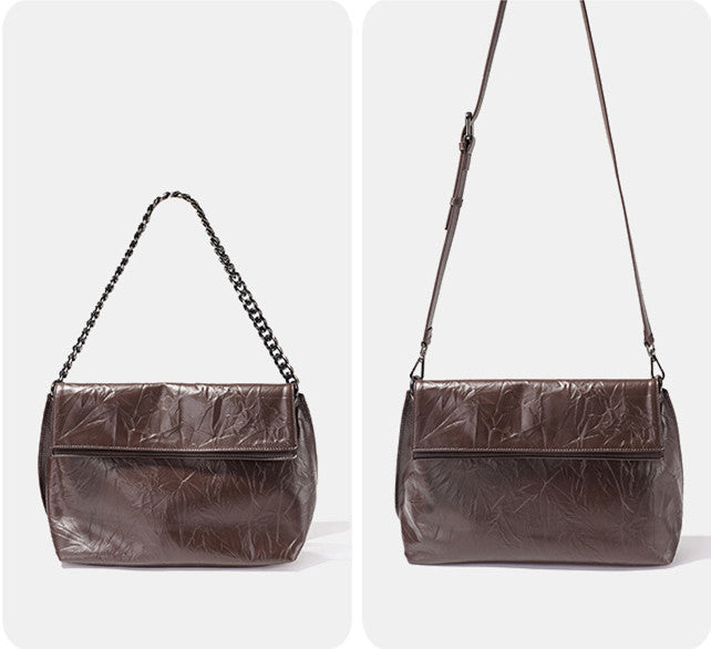 Modern Leather Shoulder Bag with Detachable Strap Woyaza