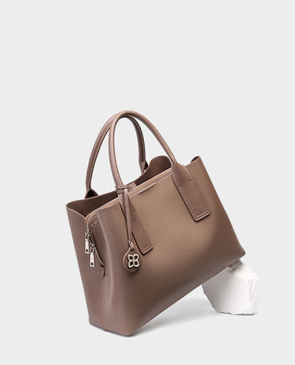 Luxury Cowhide Leather Women's Fashion Tote Soft Shoulder Bag woyaza