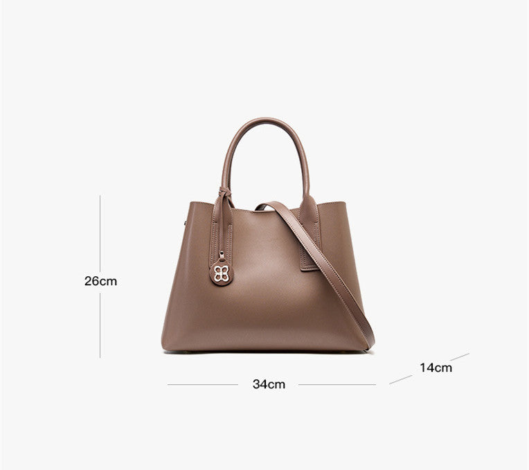 Elegant Soft Calf Leather Women's Fashion Handbag woyaza