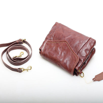 Women's Retro Genuine Leather Shoulder Bag With Adjustable Strap Woyaza