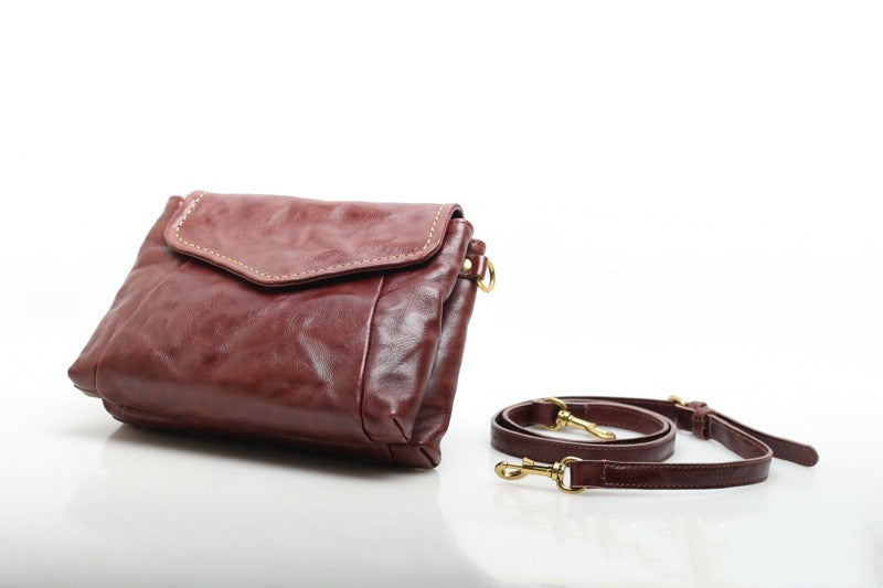 Elegant Retro Leather Side Bag With Organizational Pockets For Women Woyaza