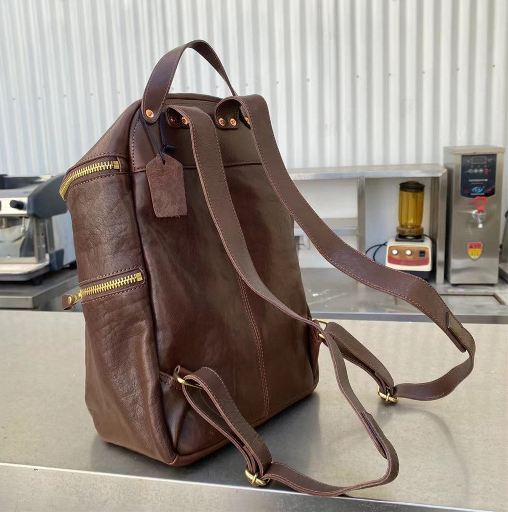 Premium Quality Women's Leather Backpack for Work, School, and Weekend Getaways