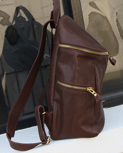Vintage Leather Rucksack for Women