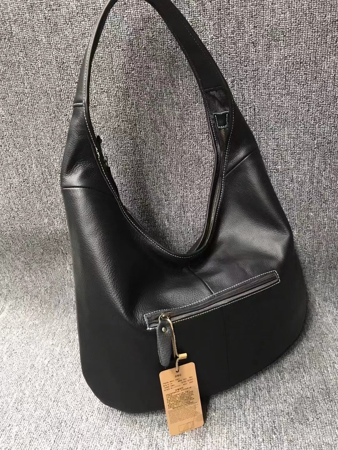 Sophisticated Vintage Style Leather Tote Shoulder Bag woyaza