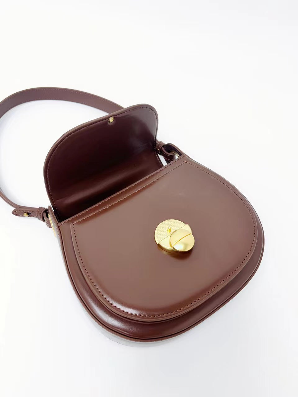 Stylish Small Equestrian-inspired Leather Satchel for Ladies woyaza