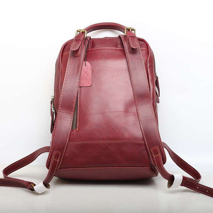 Classic Style Genuine Leather Women's Backpack Woyaza