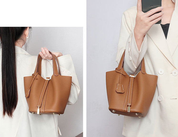 Stylish Women's Soft Leather Handbag for Work and Shopping