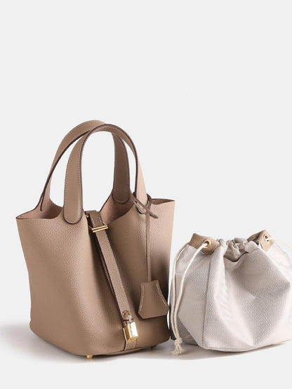 Women's Leather Bucket Bag