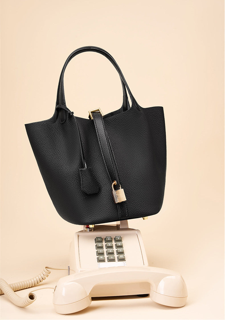 Soft Leather Shoulder Bag for Busy Women