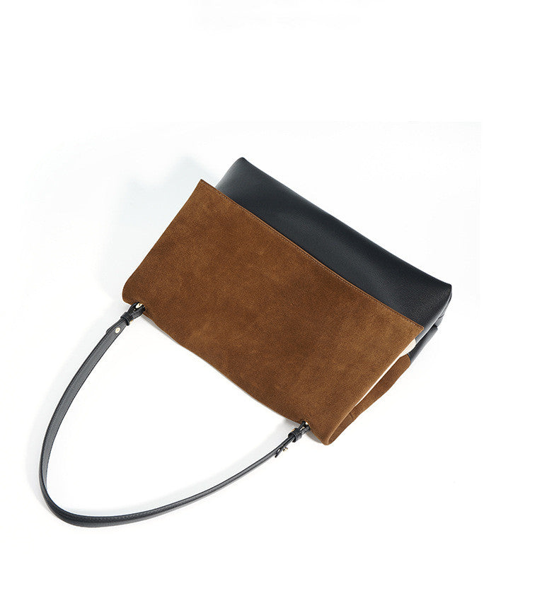 Multi-Functional Suede Leather Handbag for Office and Weekend Trips