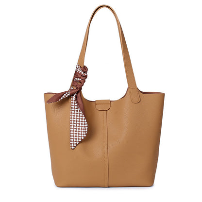 Versatile Genuine Leather Tote Bag for Office and Casual Use