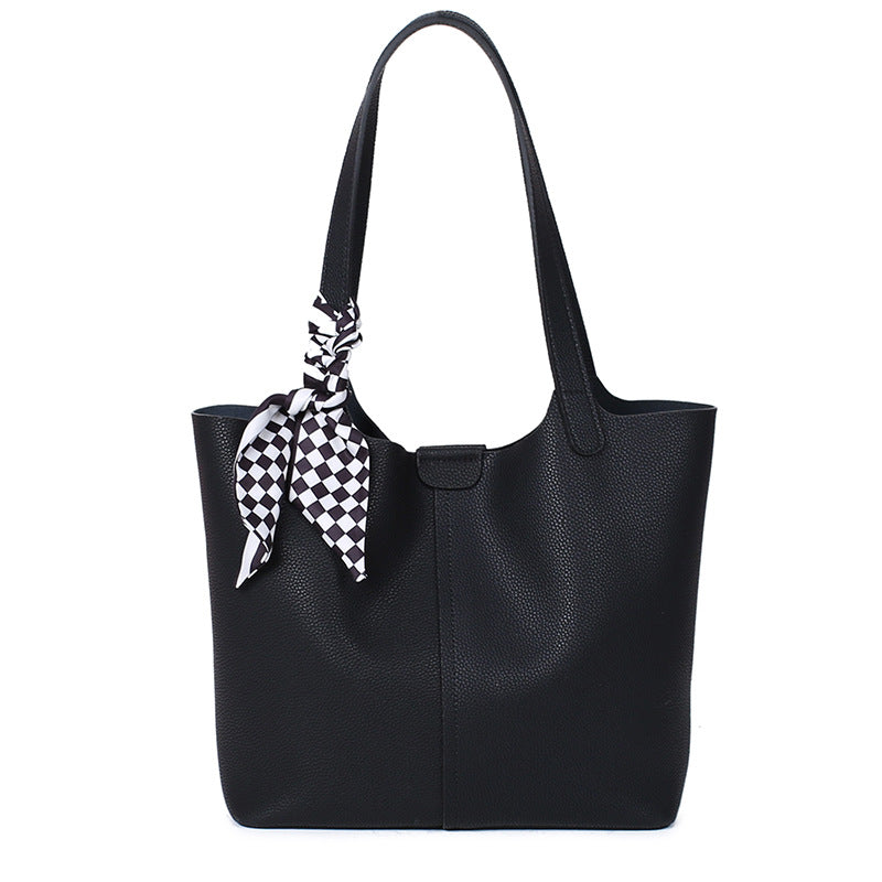 Women's Leather Tote Bag for Work and Shopping