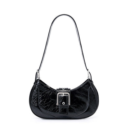 Exquisite Half-Moon Leather Fashion Tote
