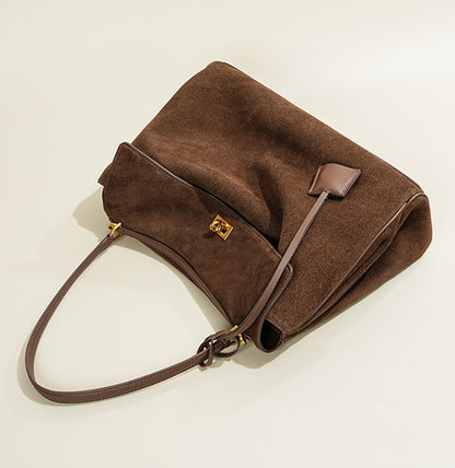 Soft Suede Leather Tote Bag for Women