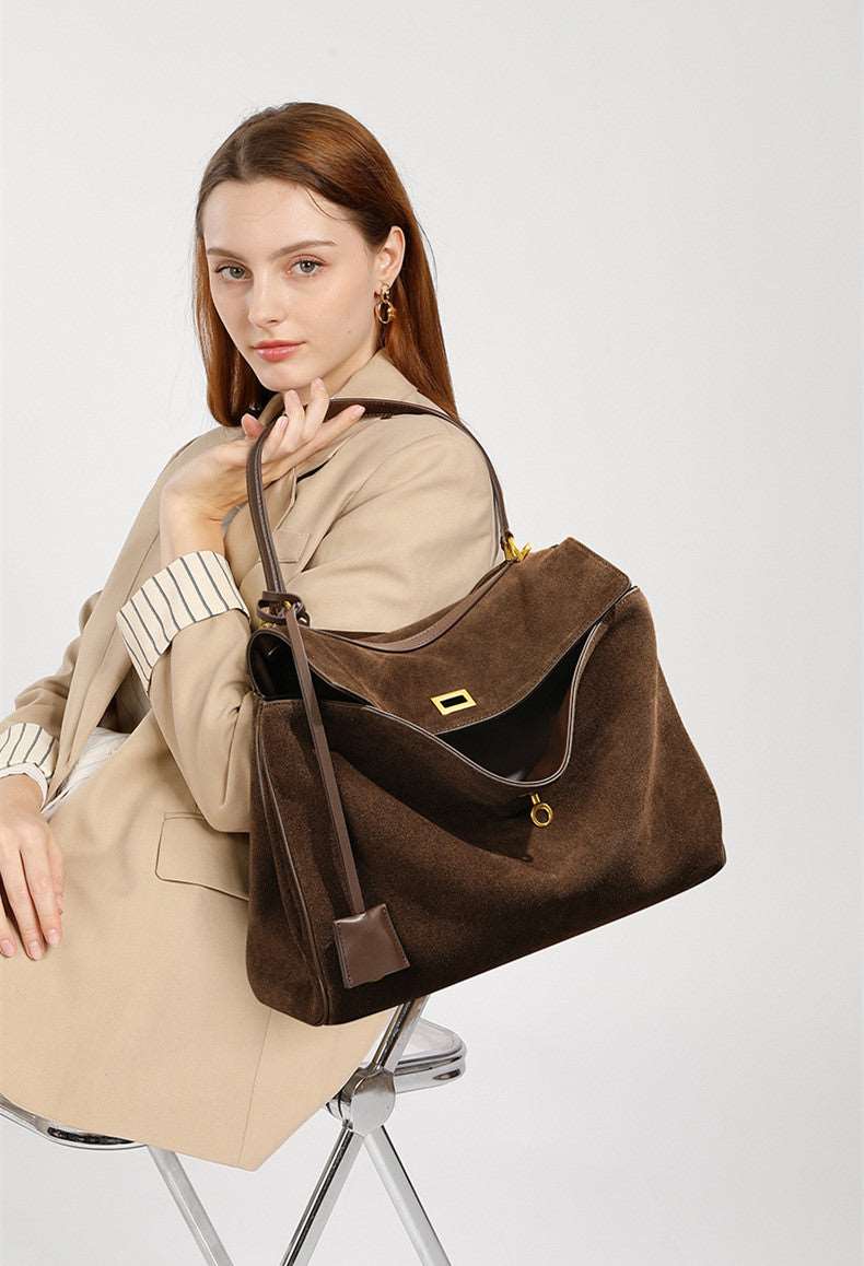 Stylish Soft Leather Tote Bag for Women with Shoulder, Handheld, and Crossbody Carry Options