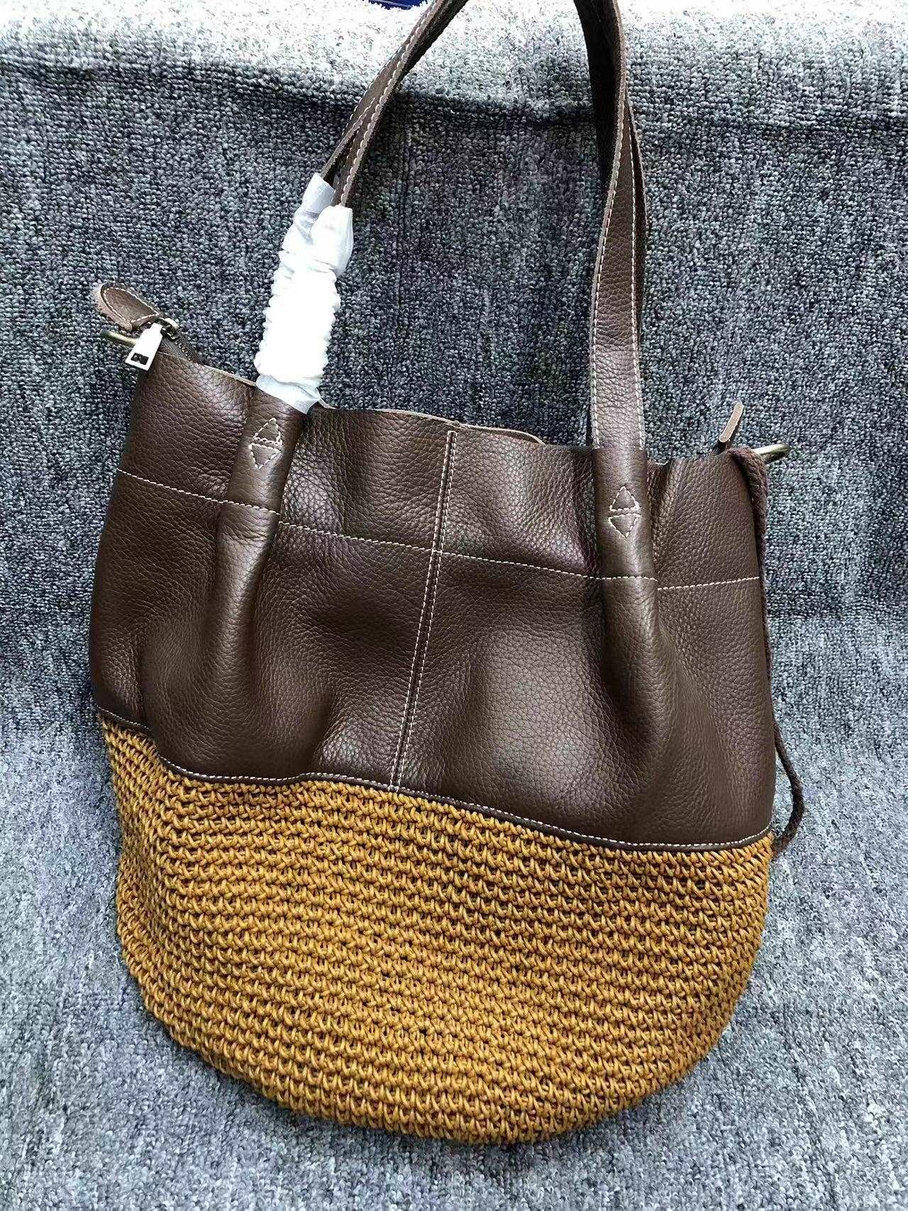 Vintage Style Crossbody Bag with Drawstring Closure Woyaza