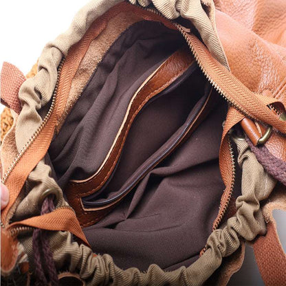Vintage Drawstring Closure Shoulder Bag Woyaza