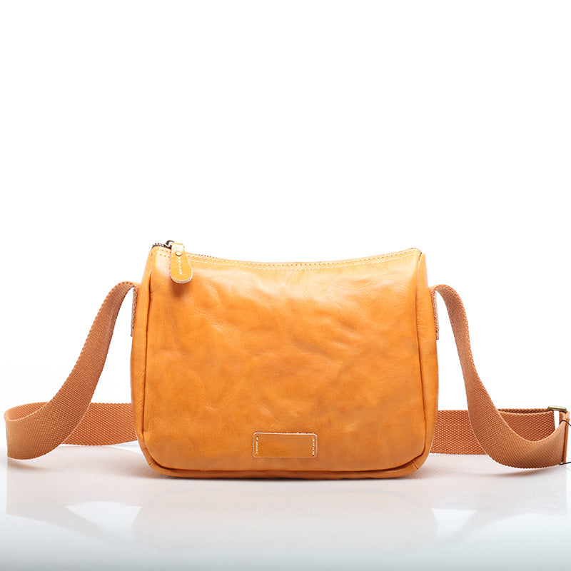 Elegant Vintage Leather Single Shoulder Bag woyaza