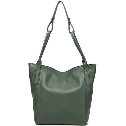 Luxurious Soft Leather Women's Shoulder Tote Bag woyaza
