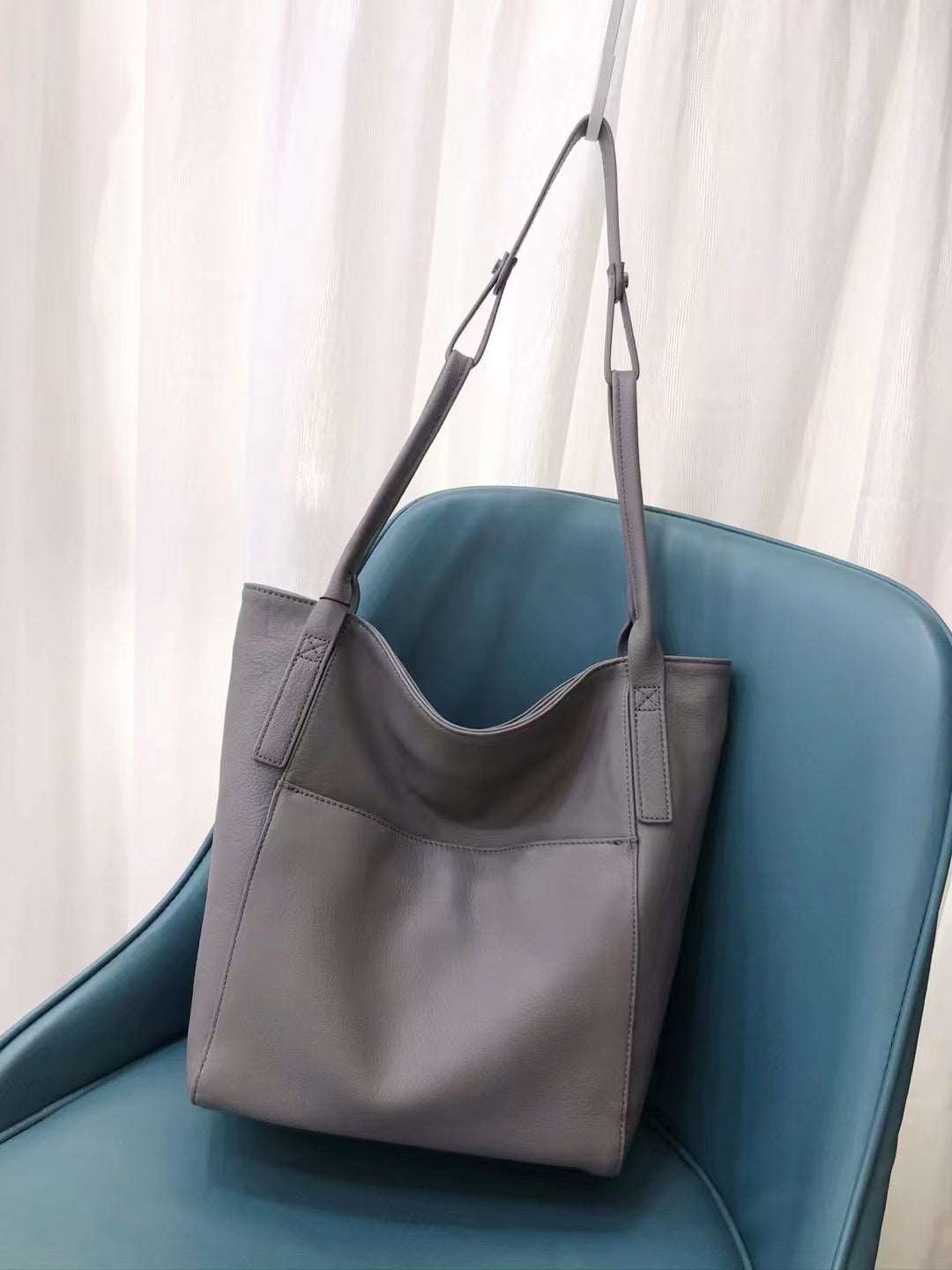 High Quality Leather Women's Work Tote Bag woyaza