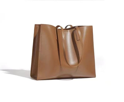Sleek Genuine Leather Women's Fashionable Work Tote Shoulder Bag woyaza