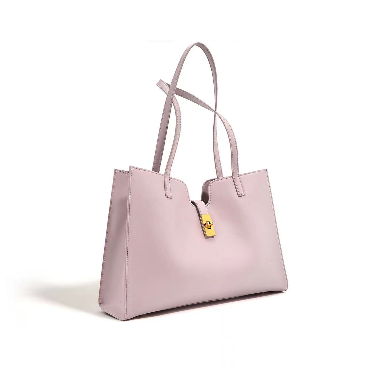 Timeless Style: Genuine Leather Office Tote for Sophisticated Ladies Woyaza