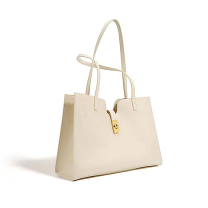 Sleek Leather Work Tote with a Touch of Elegance for Ladies Woyaza