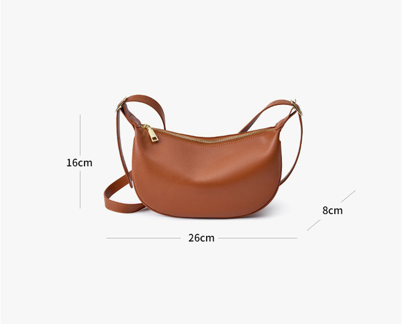 Contemporary Cowhide Ladies' Fashion Shoulder Bag Soft Structure woyaza