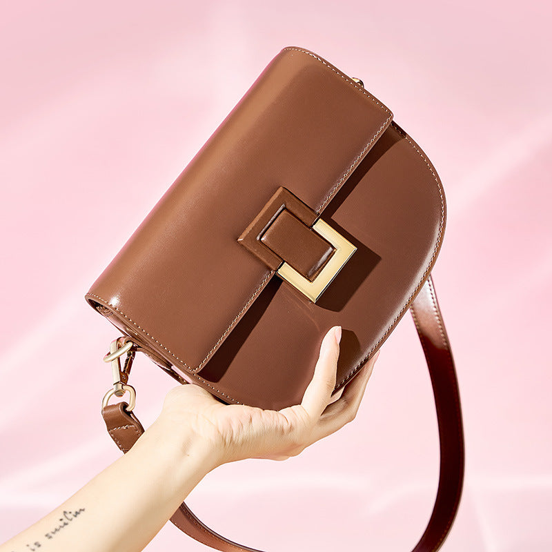 Elegant Leather Equestrian Crossbody