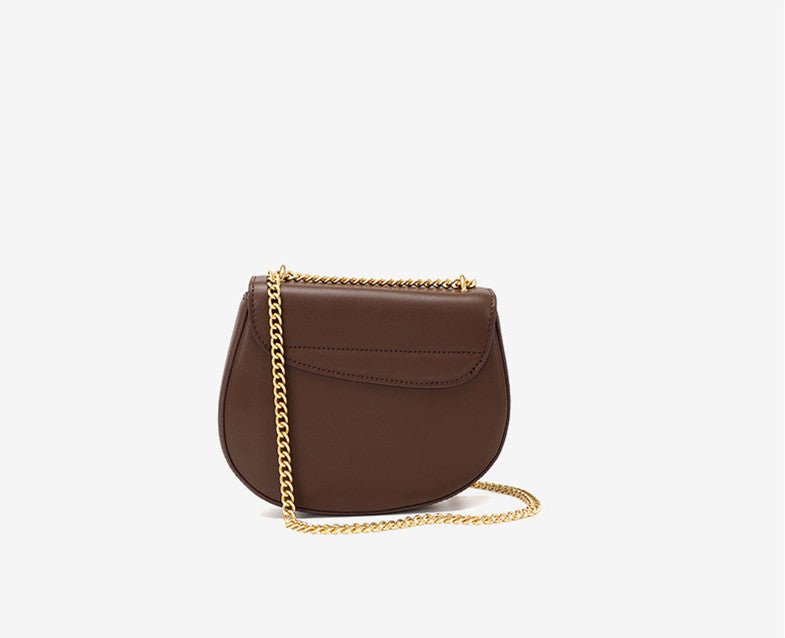 Premium Leather Single-Strap Saddle Crossbody