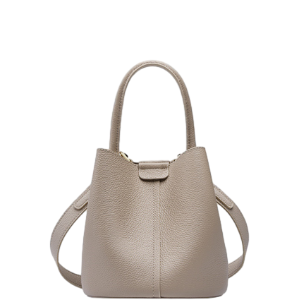 European-Style Soft Leather Bucket Bag for Business and Casual Outfits