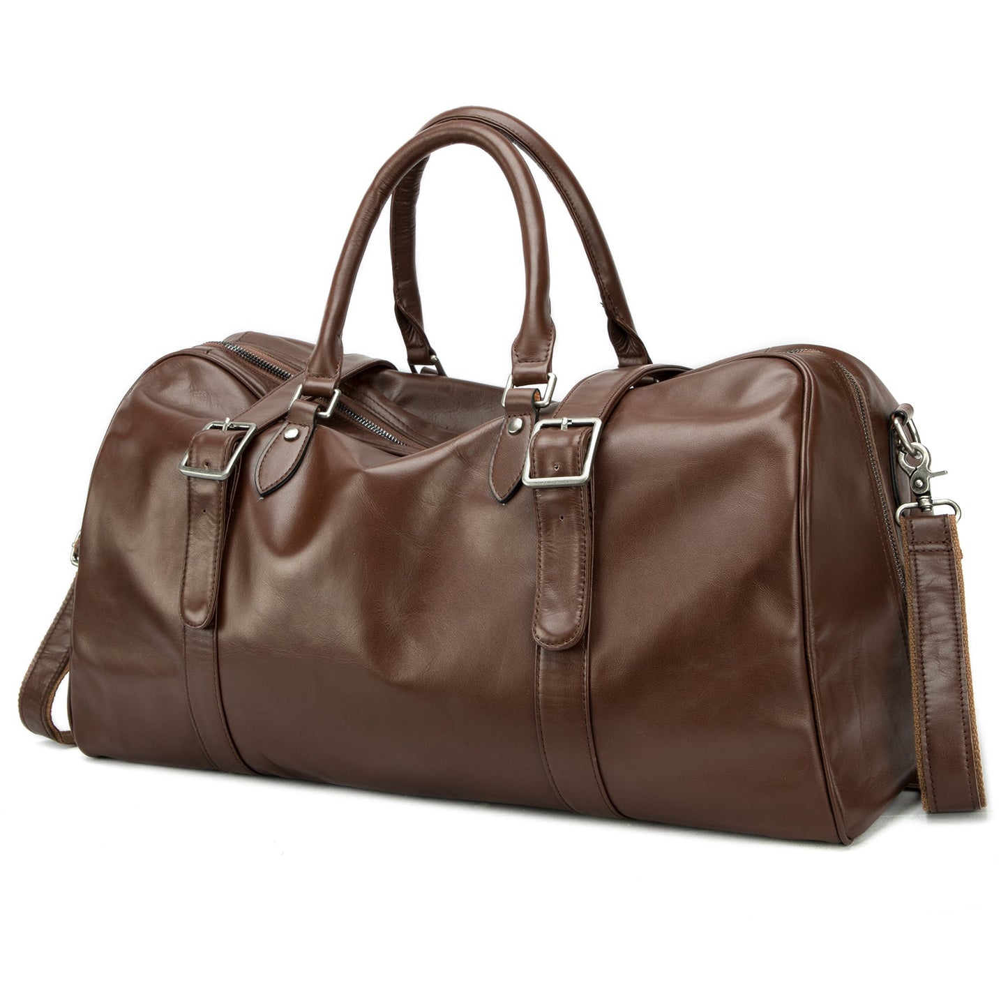 Genuine Leather Gym Weekender Bag for Men Woyaza