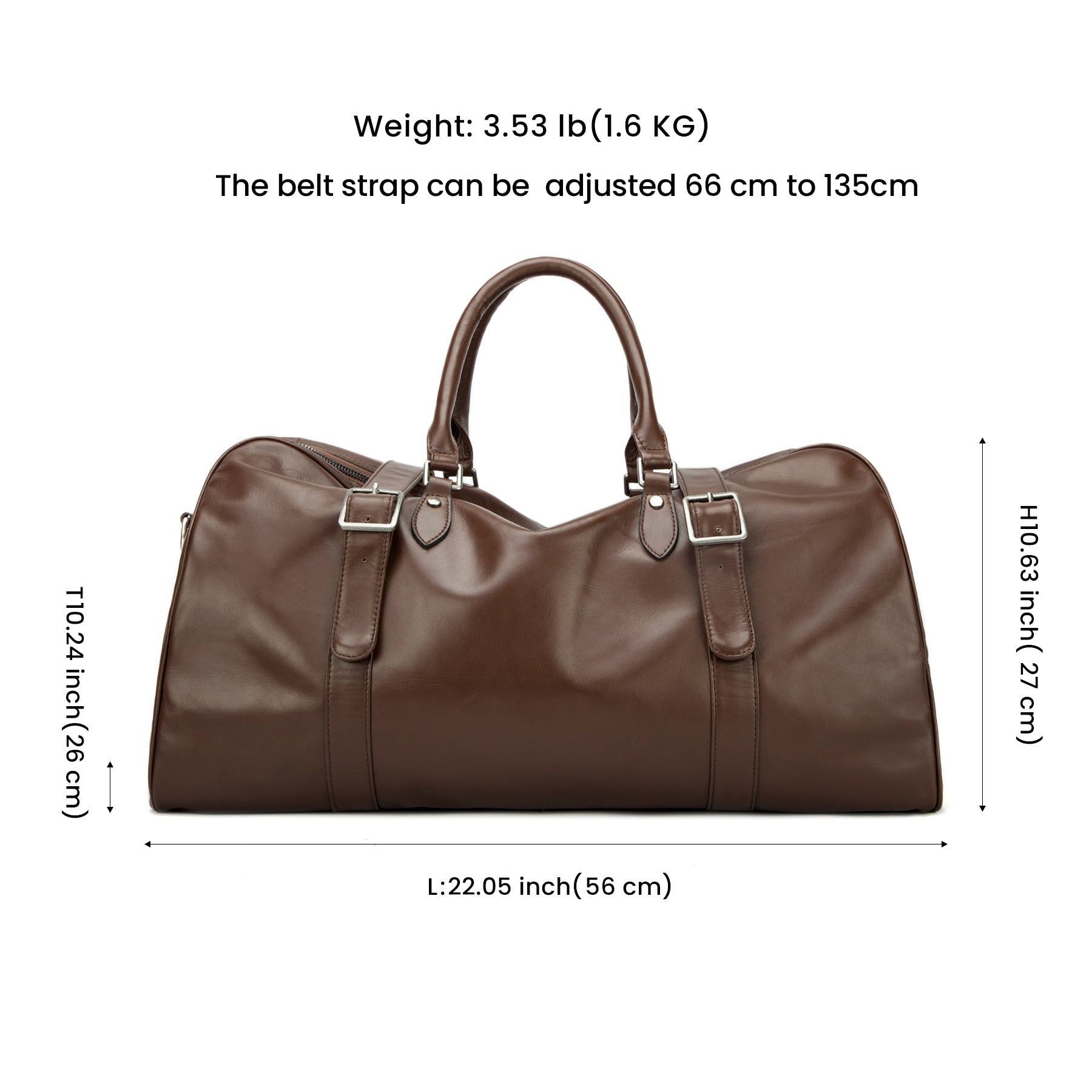 Durable Leather Weekender Duffel Bag for Men Woyaza