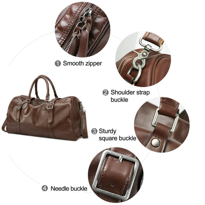 Premium Quality Leather Travel Tote for Men Woyaza