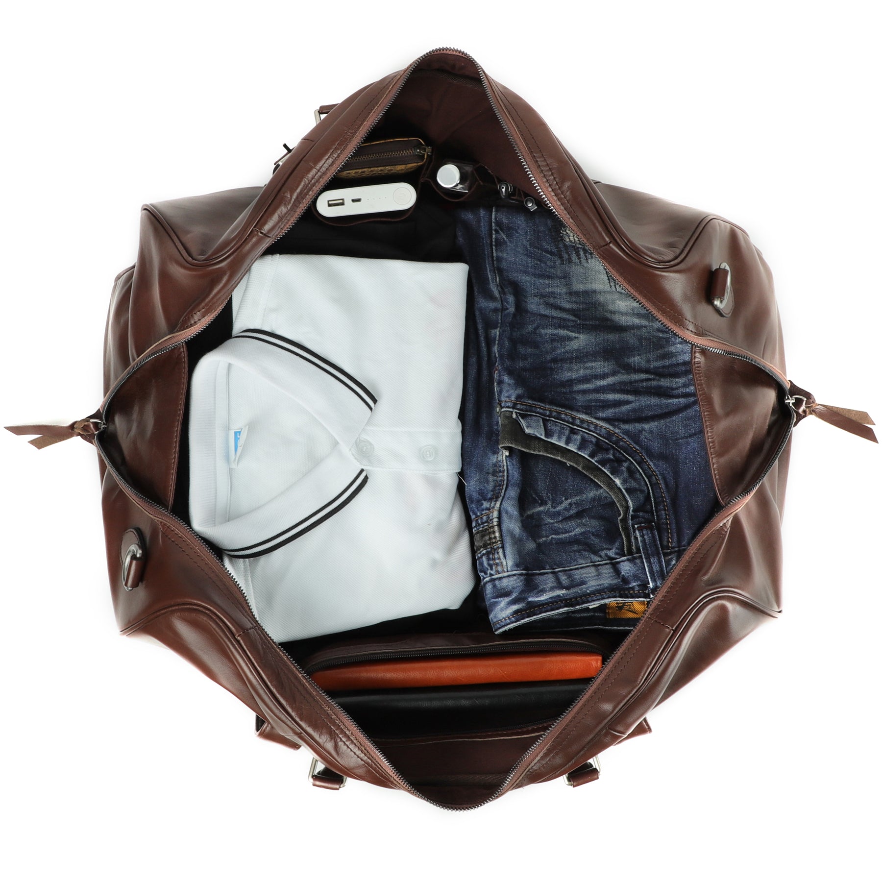 Classic Leather Shoulder Travel Bag for Men Woyaza