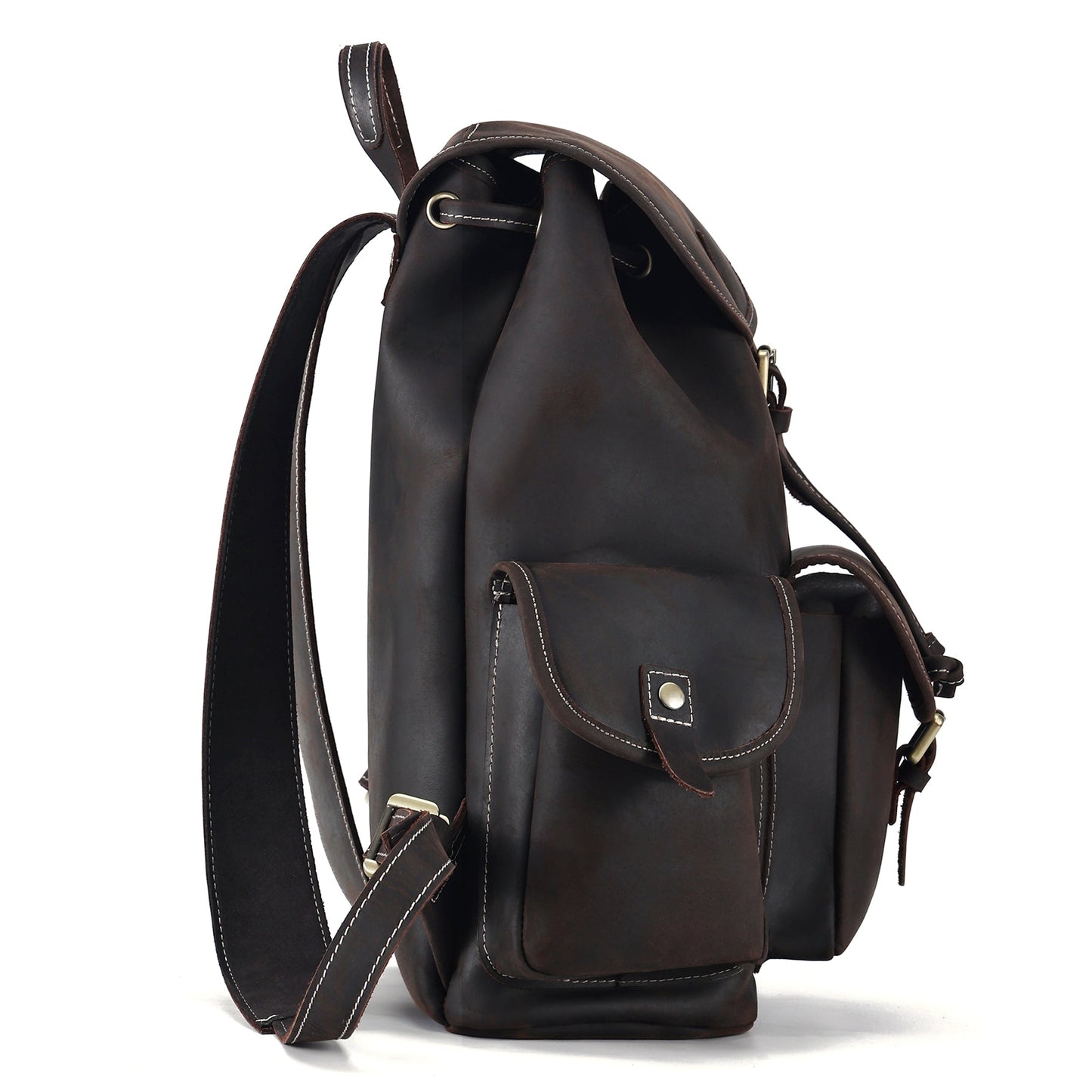 Durable Leather Work Backpack for Men Woyaza
