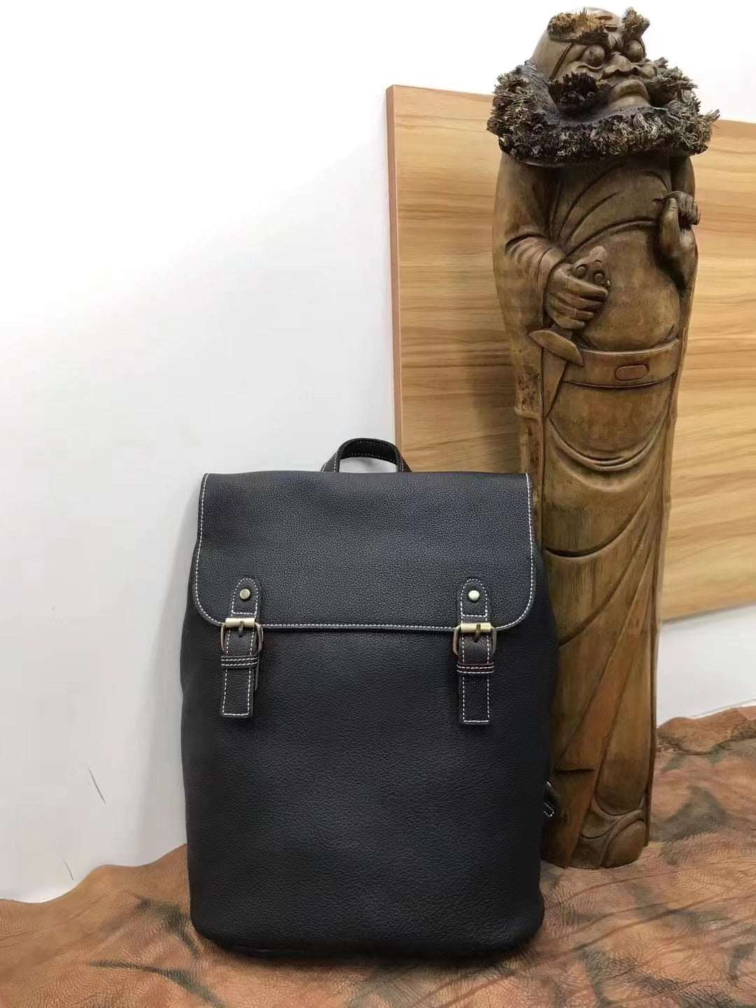 Sophisticated Leather Business Backpack for Men Woyaza