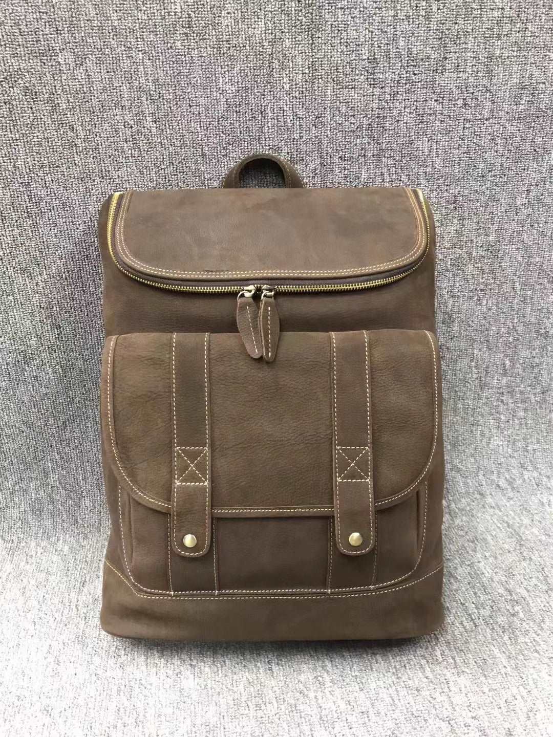 Premium Quality Genuine Leather Men's Travel Backpack woyaza