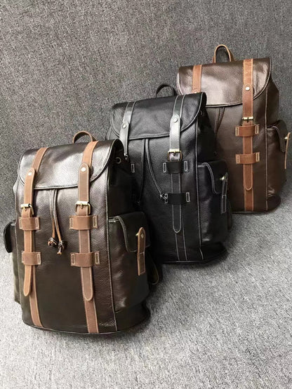 Trendy Leather Casual Backpacks Woyaza