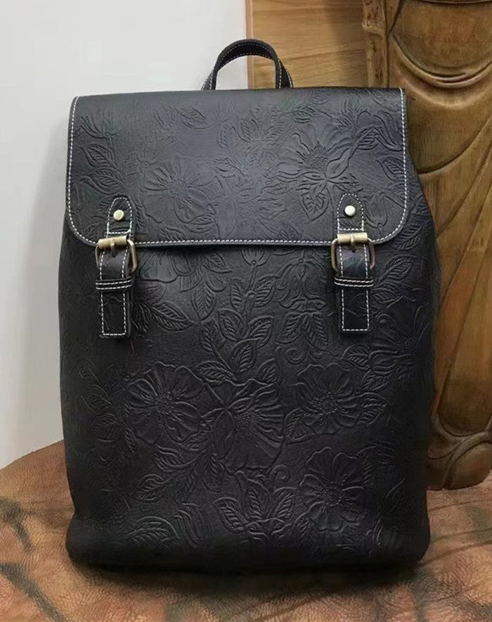 Genuine Leather Vintage Men's Backpack Woyaza