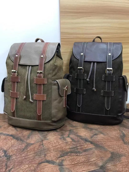 Genuine Leather School Backpacks Woyaza