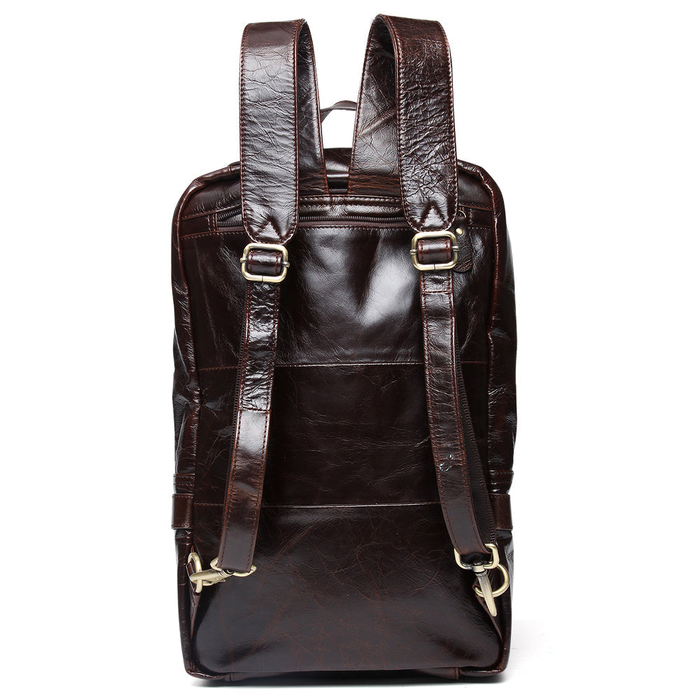 Genuine Leather Backpack with Large Storage Capacity for Daily Use Woyaza