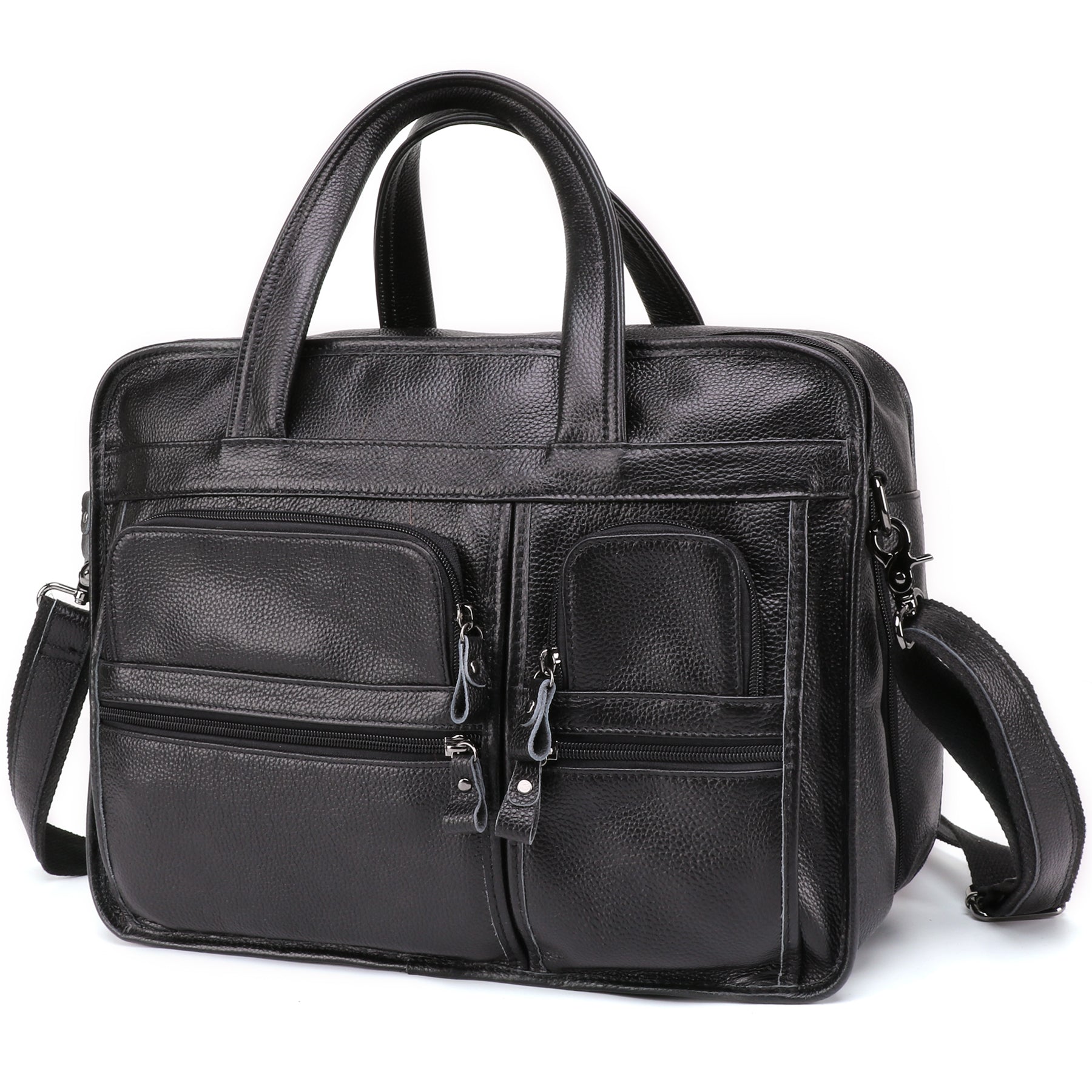 Sophisticated Leather Men's Work Messenger Bag Woyaza