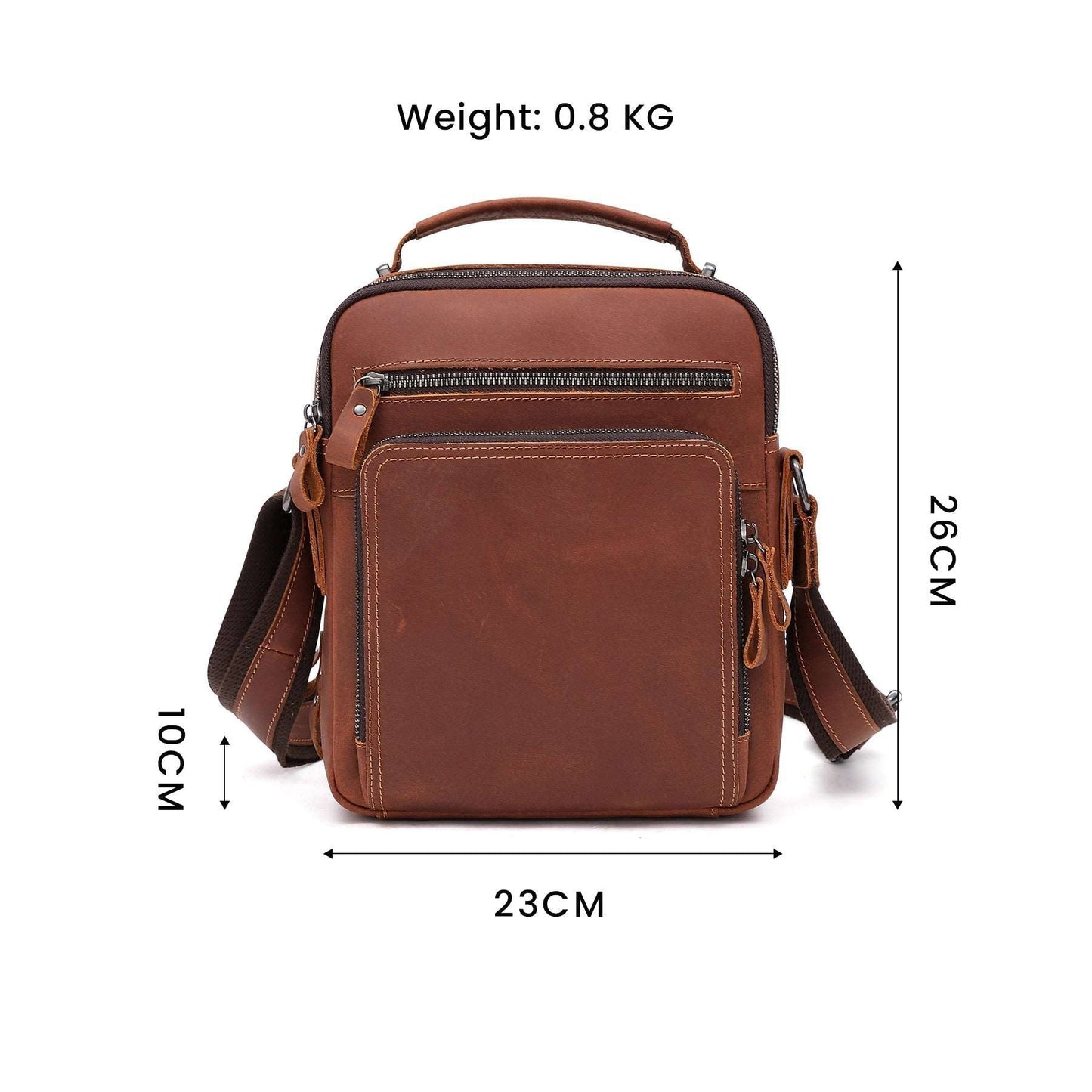 Vintage-Inspired Leather Satchel for Him Woyaza