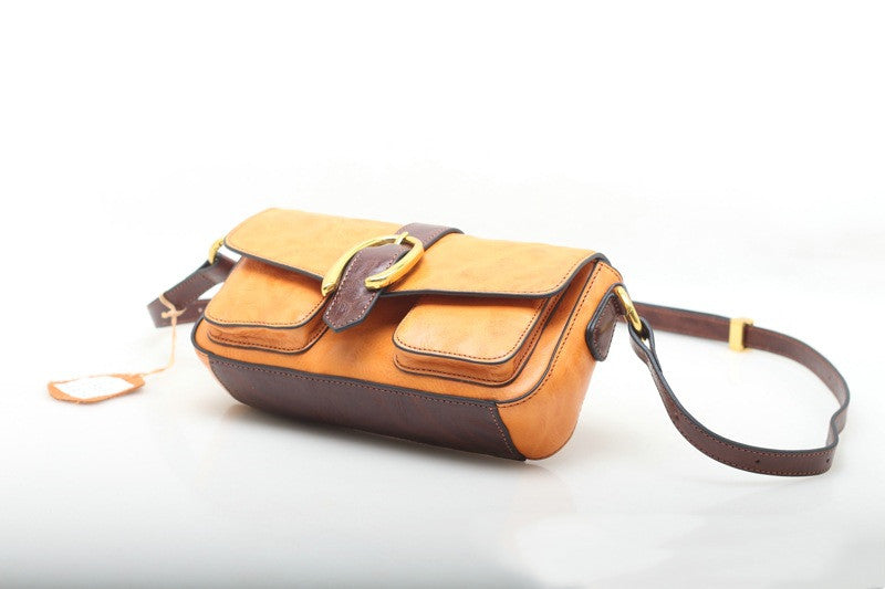 Sophisticated Leather Crossbody Bag Female woyaza